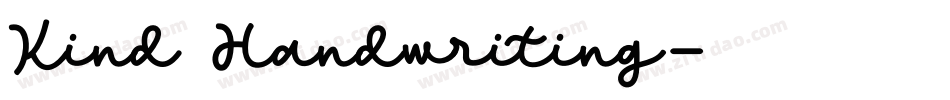 Kind Handwriting字体转换